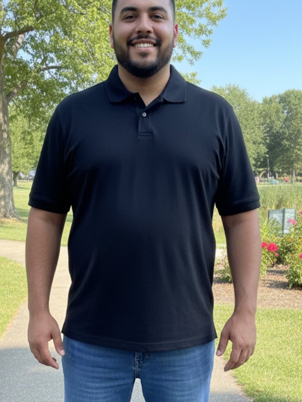 NEW XXL Men's Black Shirt by Amazon Essentials Casual Collared Top